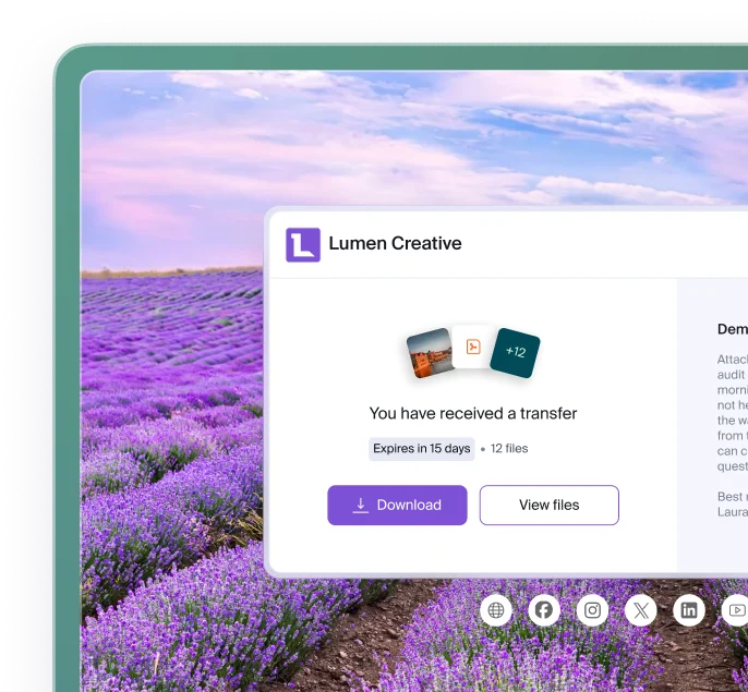 Interfaccia SwissTransfer personalizzata con i colori aziendali