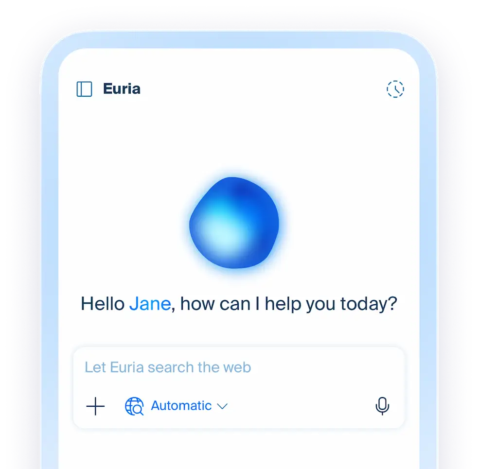 Interfaccia di prompt di Euria