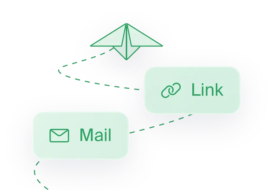 Invio tramite e-mail o link