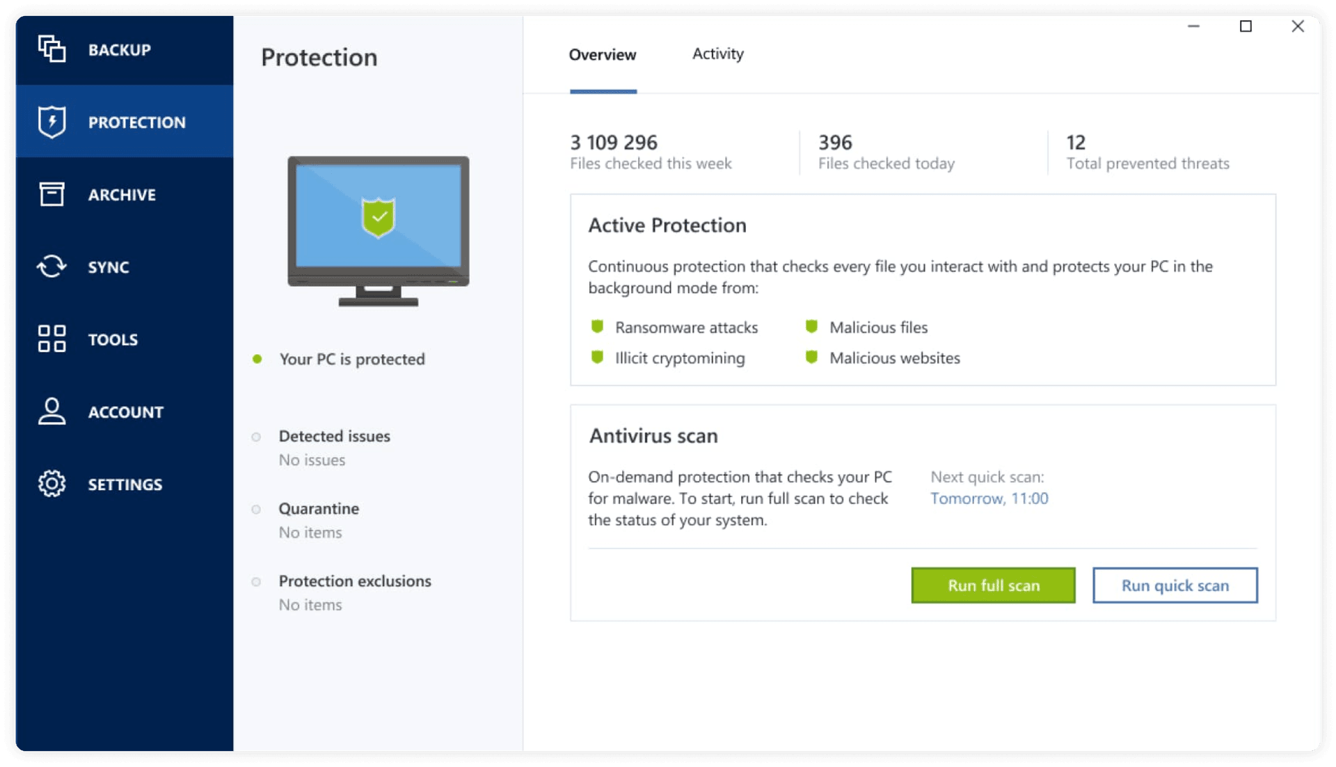 Acronis operating systems illustration