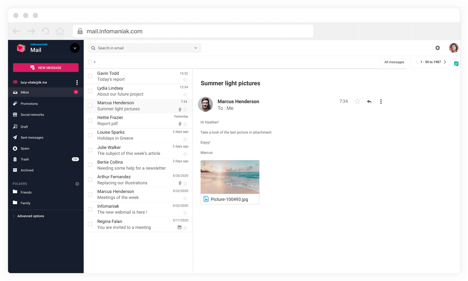 Webmail medium mode illustration