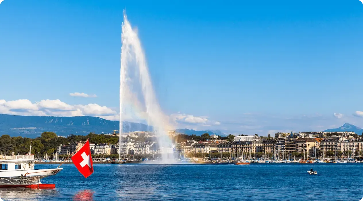 Photo du jet d'eau de Genève