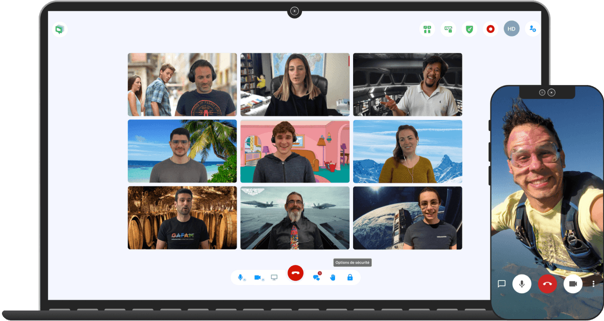 Notre solution de visioconférence est une alternative suisse gratuite et sécurisée.