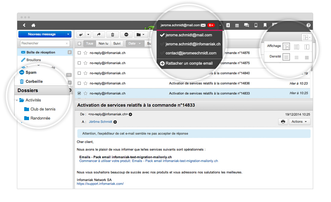 Interface & fonctionnalités