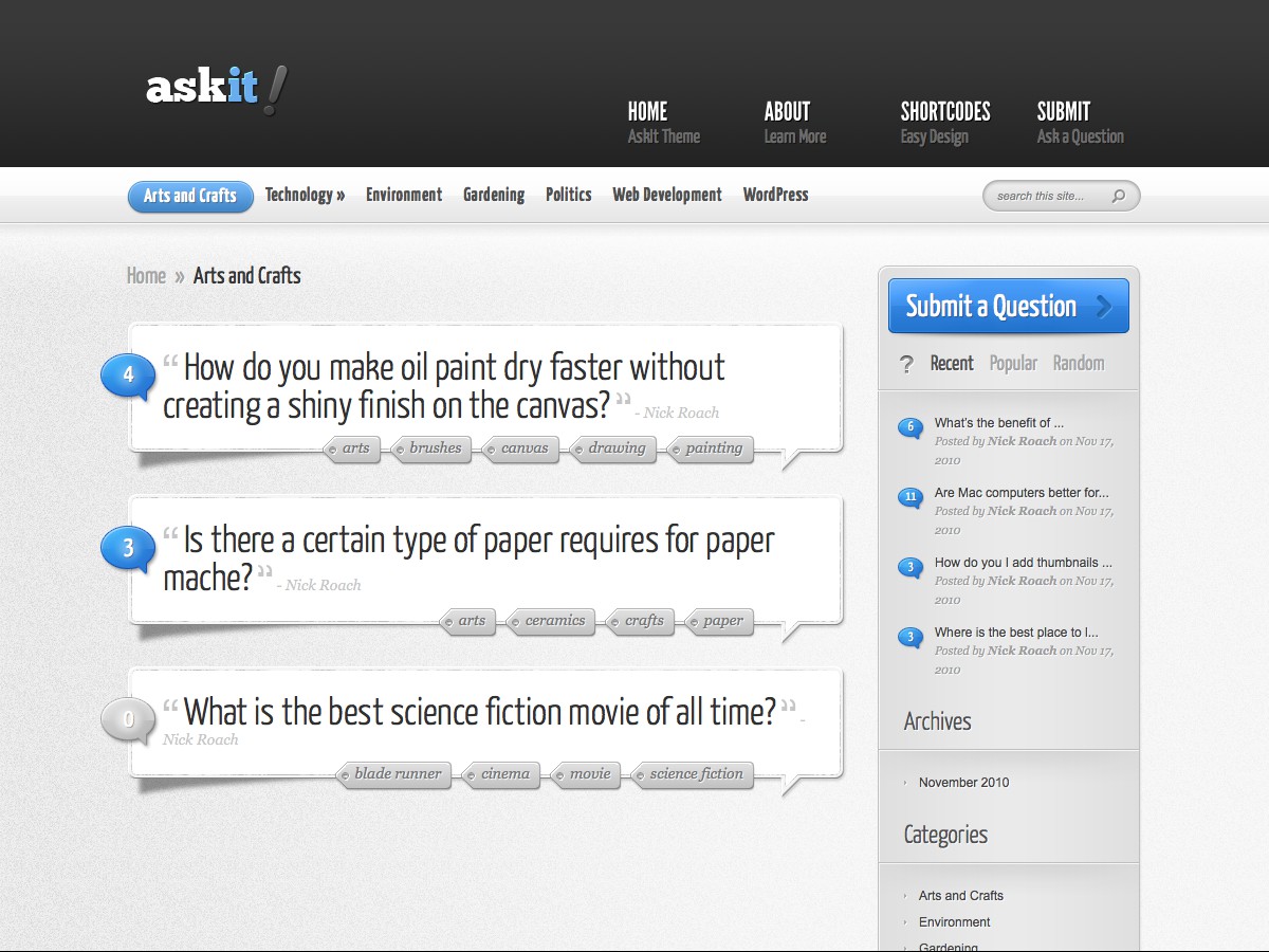 Nuestros temas WordPress - AskIt