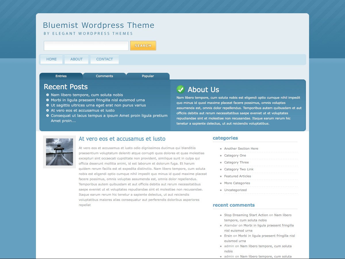 Nos thèmes WordPress - BlueMist