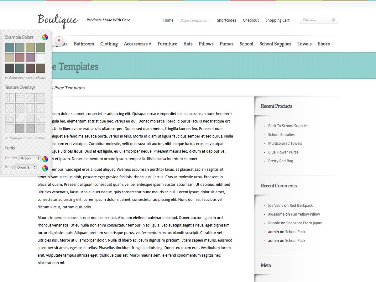 Nuestros temas WordPress - Boutique