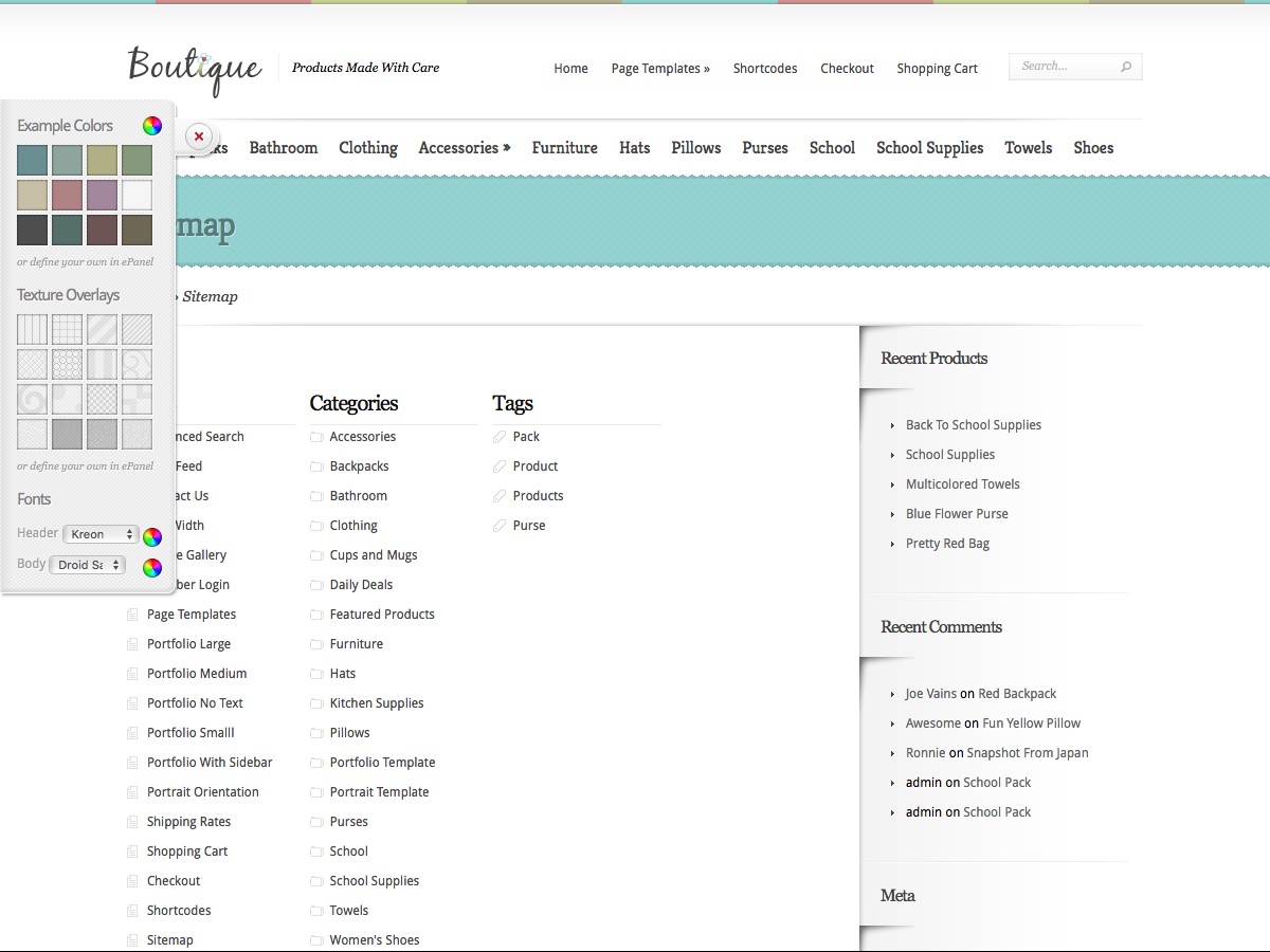 Our WordPress themes - Boutique