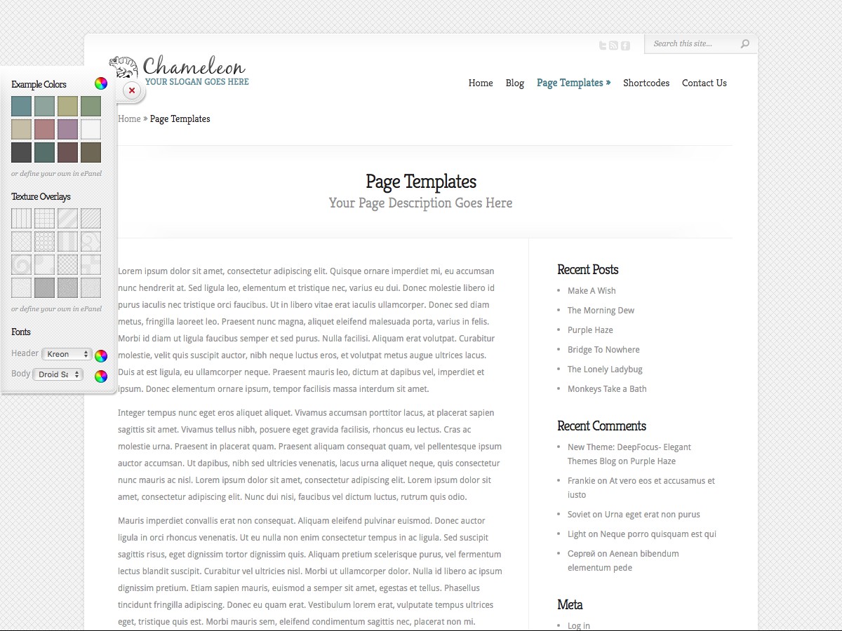 Unsere WordPress-Themes - Chameleon