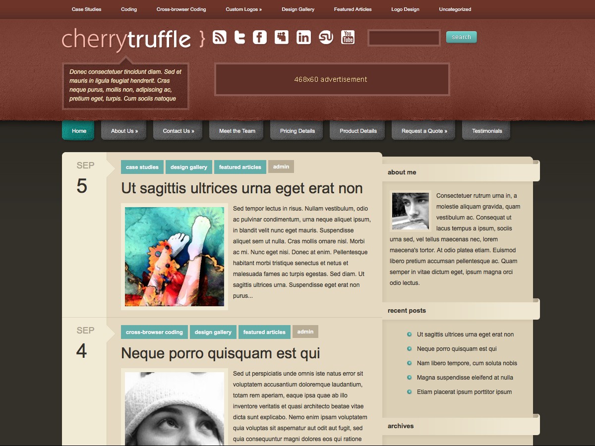 Our WordPress themes - CherryTruffle