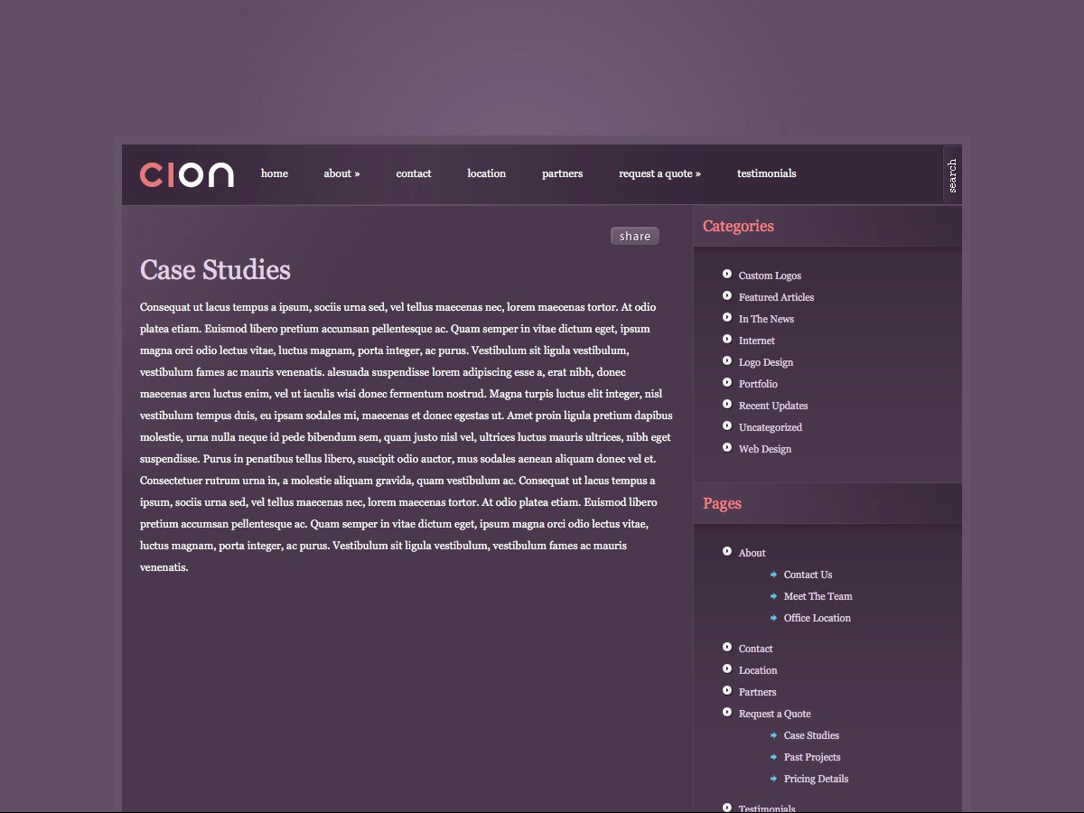 Our WordPress themes - Cion