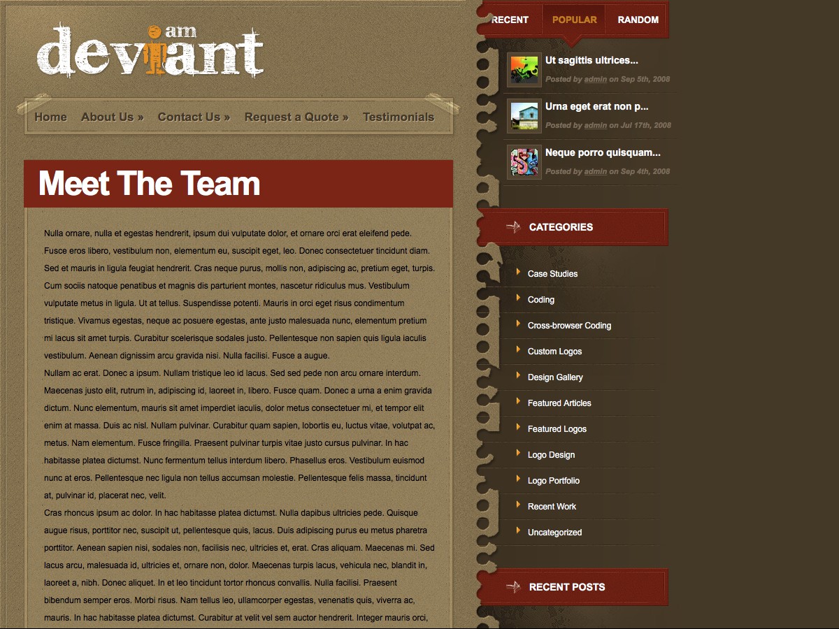 Our WordPress themes - Deviant