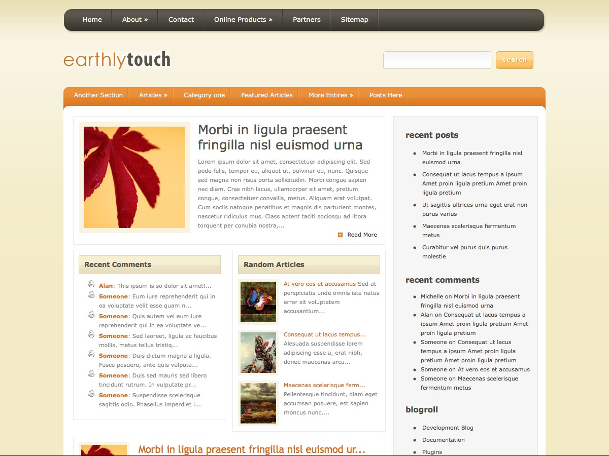 Our WordPress themes - EarthlyTouch
