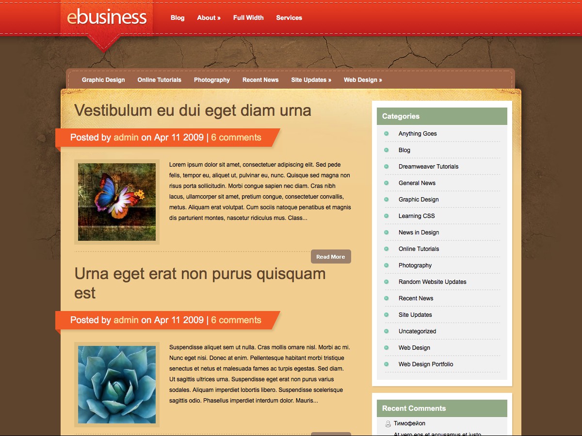 Our WordPress themes - eBusiness