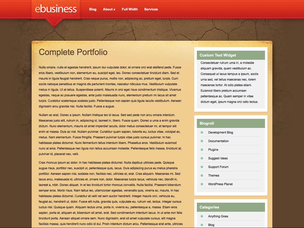 Our WordPress themes - eBusiness