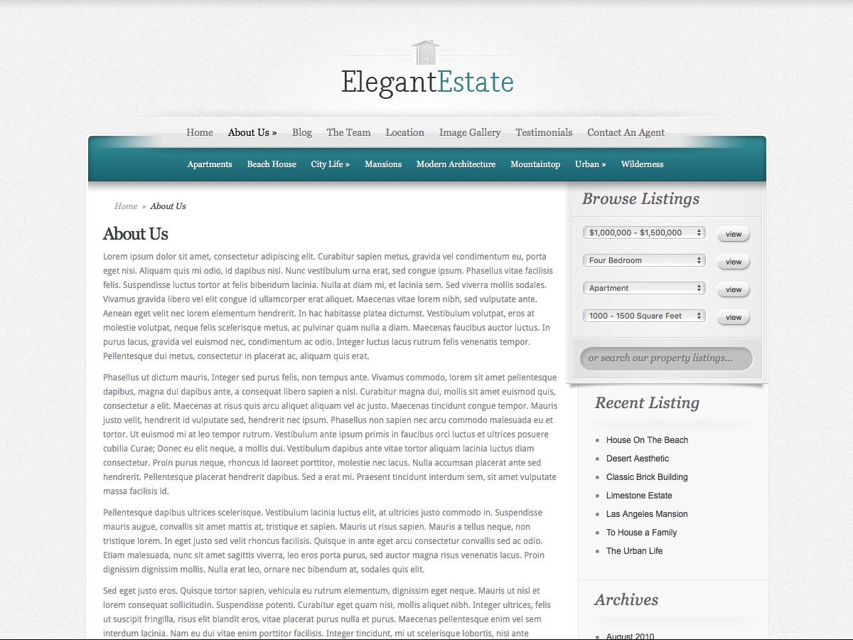 Unsere WordPress-Themes - ElegantEstate