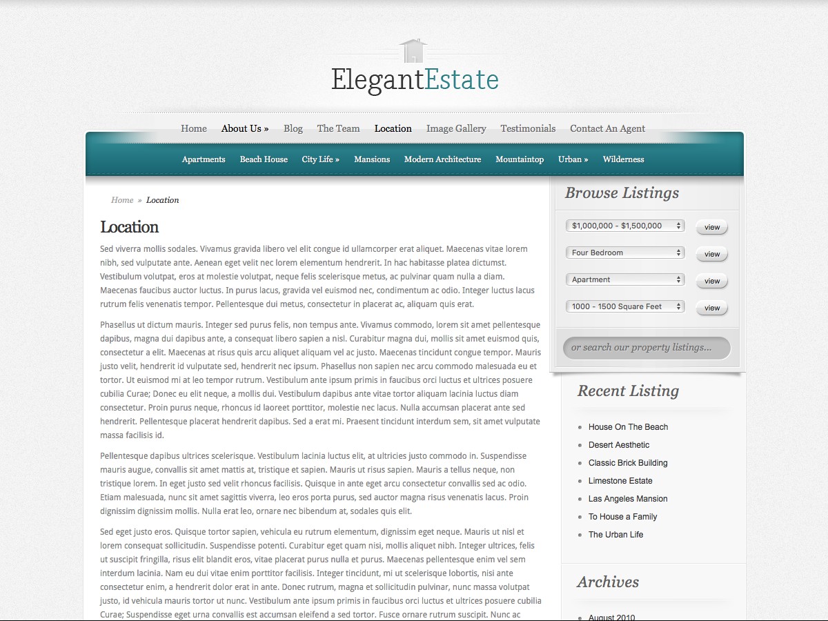 Our WordPress themes - ElegantEstate