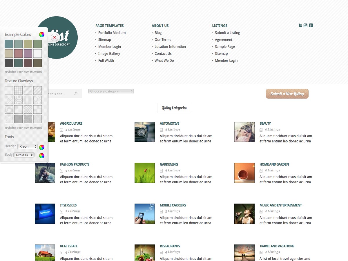 Nuestros temas WordPress - eList