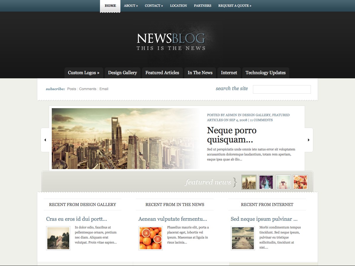 Nos thèmes WordPress - eNews
