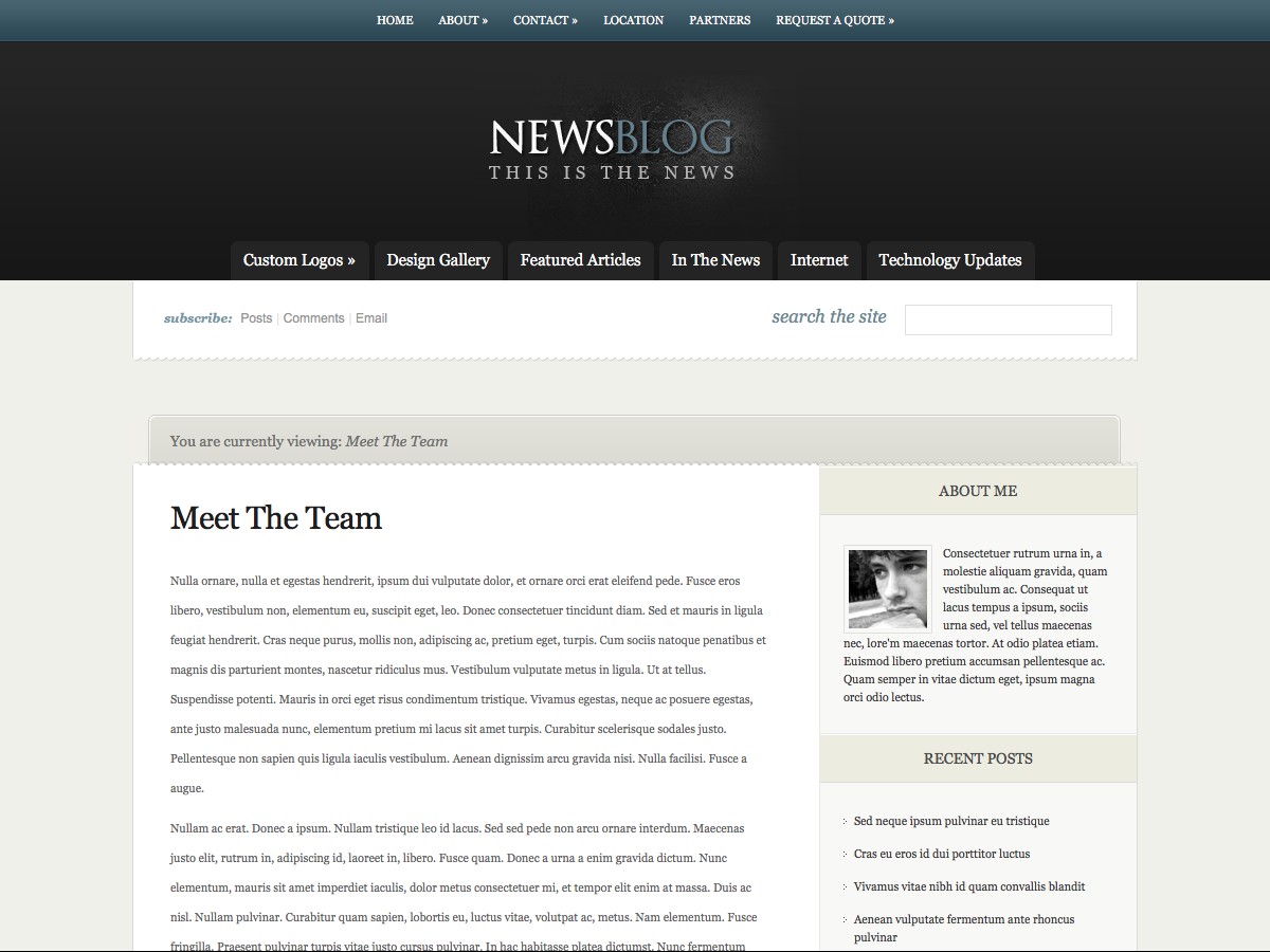 Our WordPress themes - eNews
