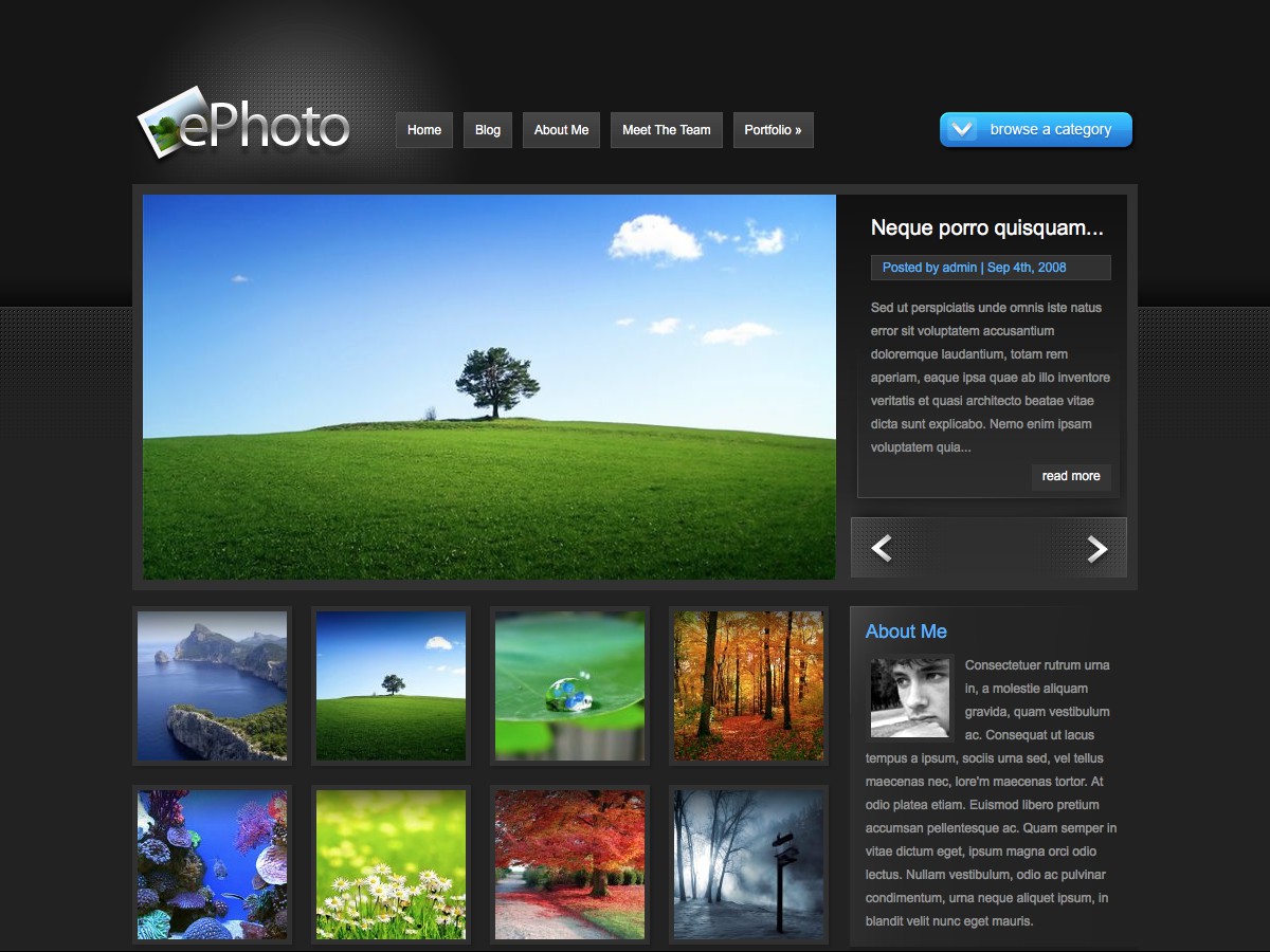 Nuestros temas WordPress - ePhoto