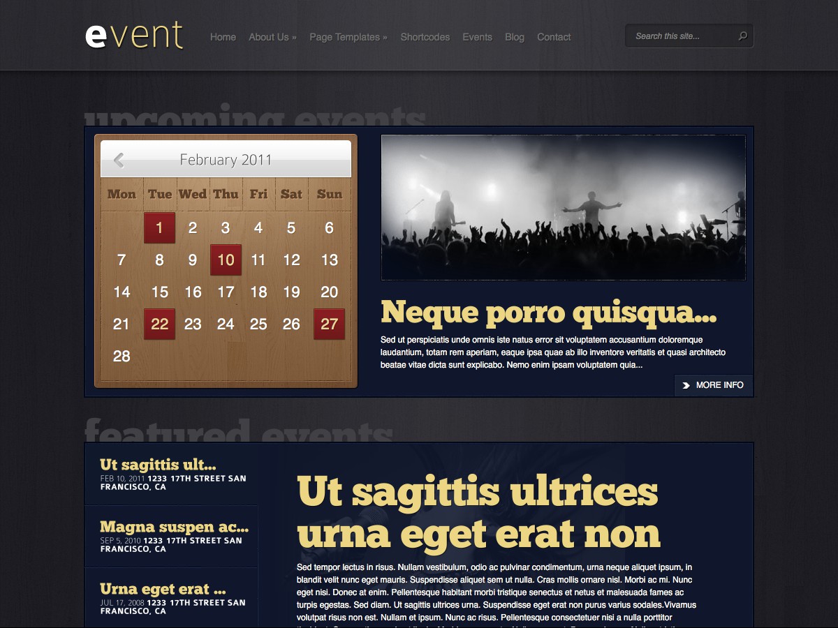 Our WordPress themes - Event