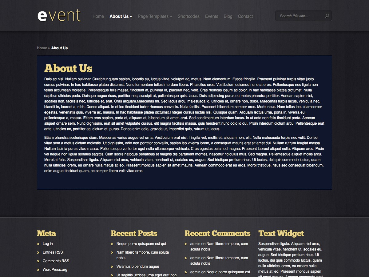 Unsere WordPress-Themes - Event