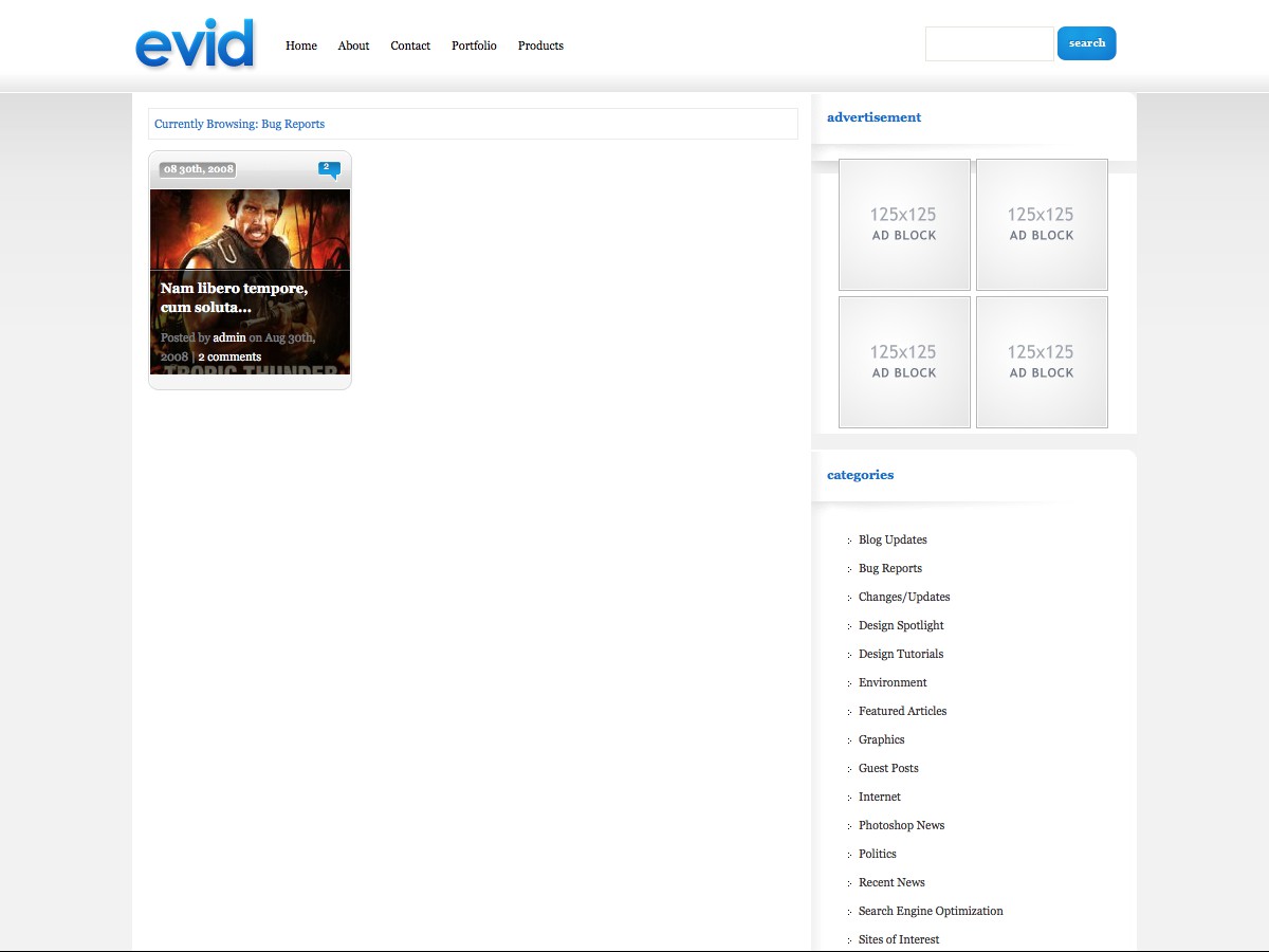 Nos thèmes WordPress - eVid