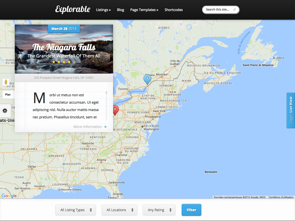 Our WordPress themes - Explorable