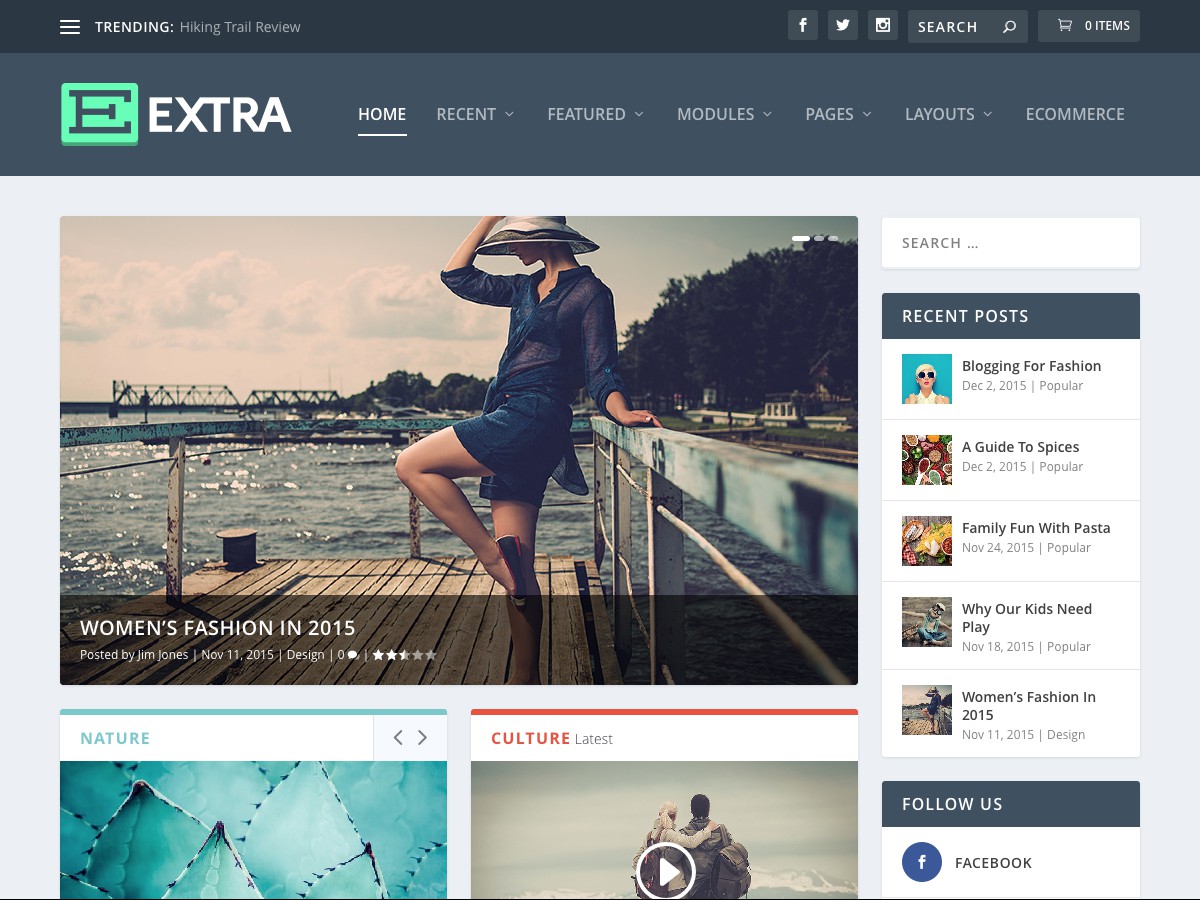 Nos thèmes WordPress - Extra