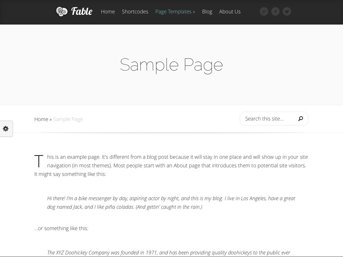 Unsere WordPress-Themes - Fable