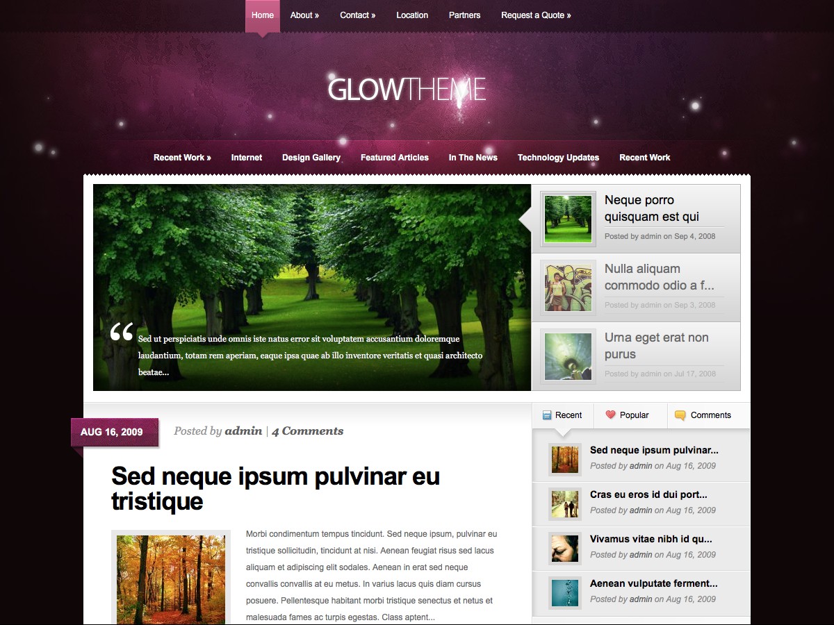 I nostri temi Wordpress - Glow