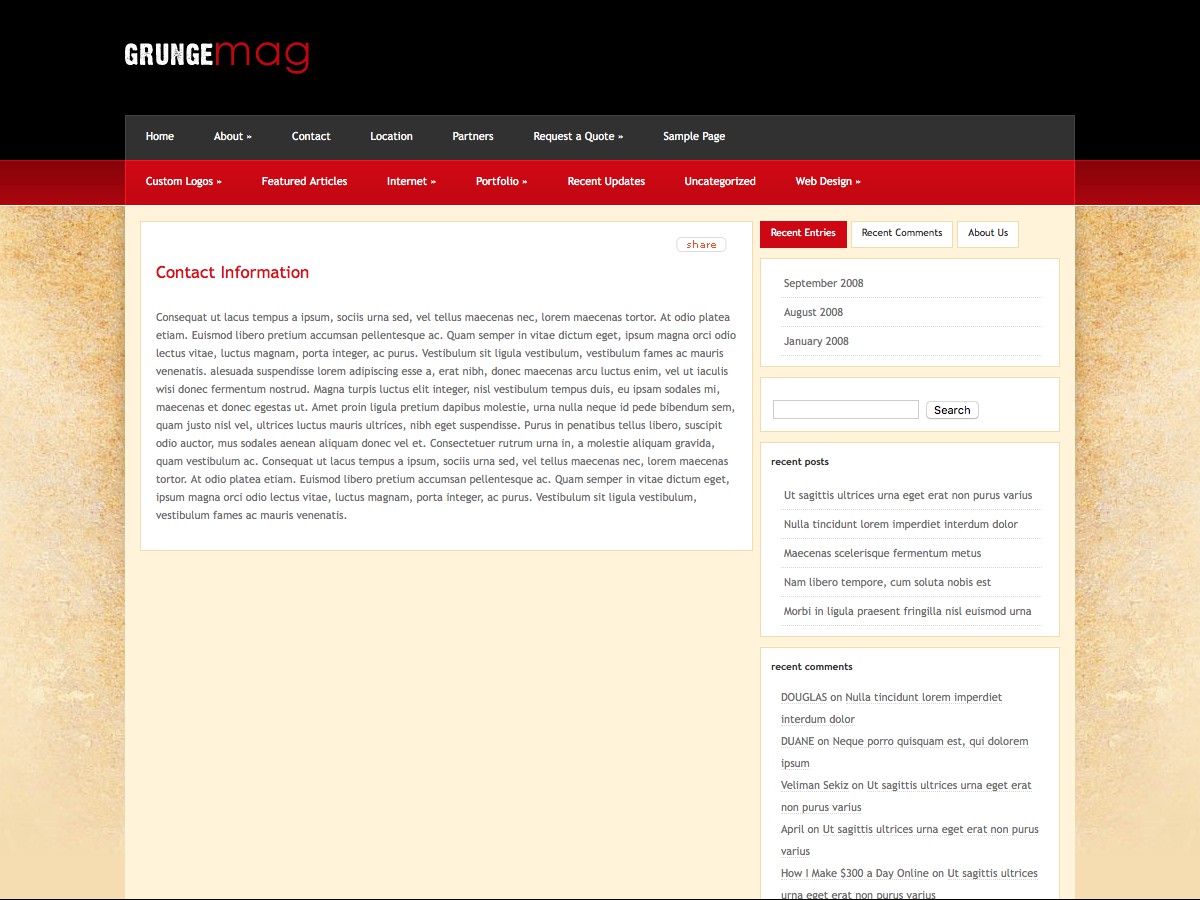 Nuestros temas WordPress - GrungeMag