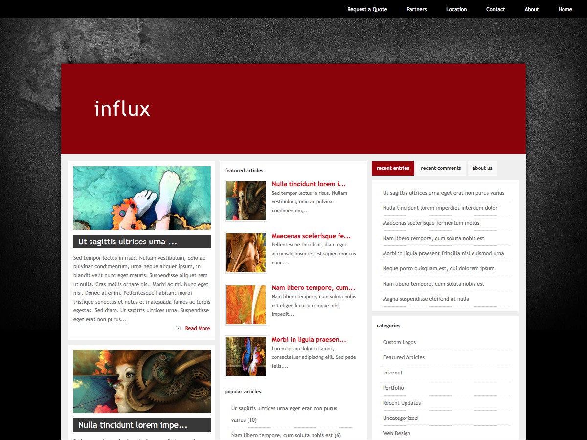 Nuestros temas WordPress - Influx