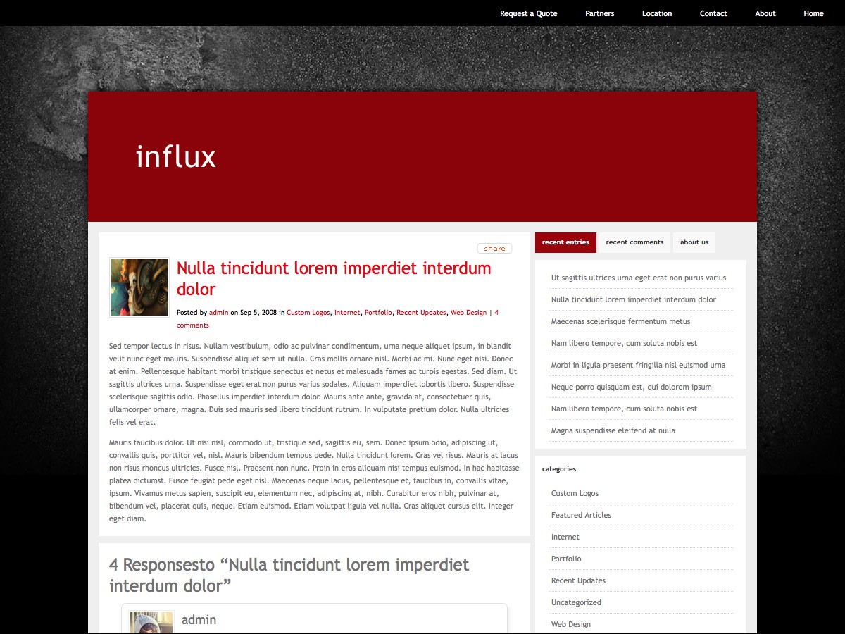 Nuestros temas WordPress - Influx