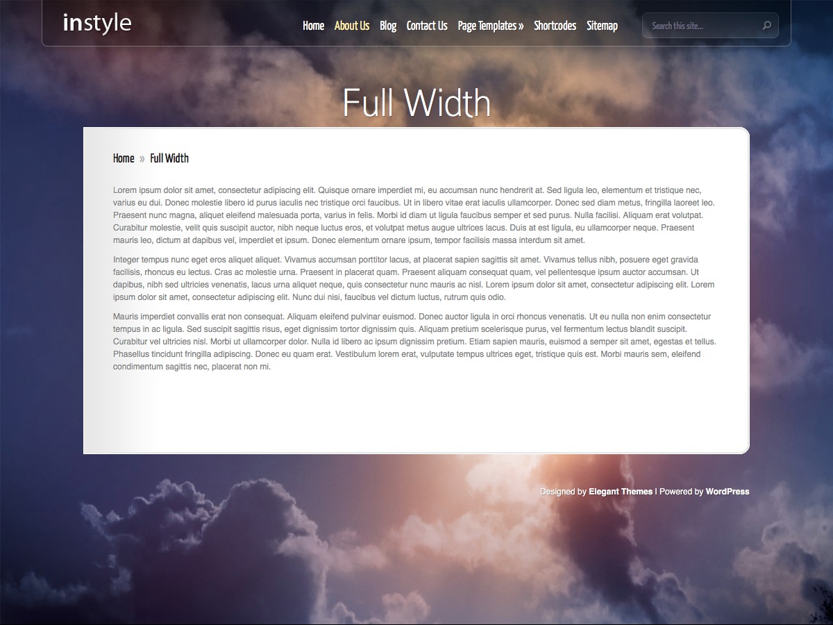 Nos thèmes WordPress - InStyle