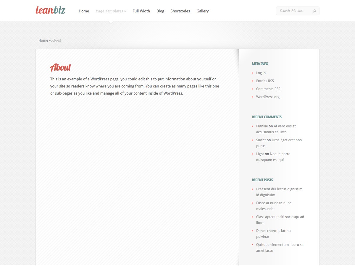 Nos thèmes WordPress - LeanBiz