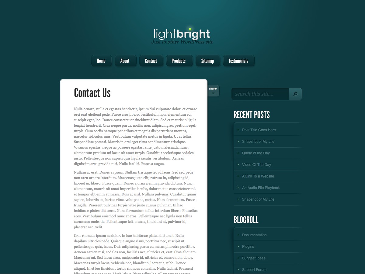 Our WordPress themes - LightBright