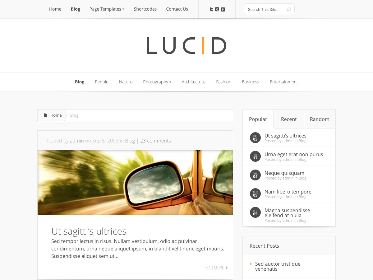 Nos thèmes WordPress - Lucid