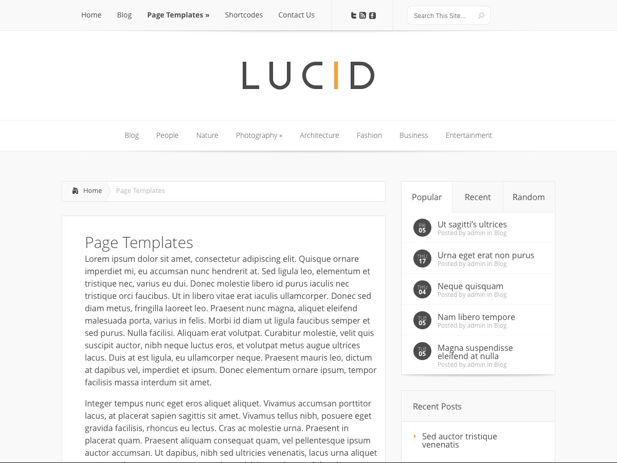 Nos thèmes WordPress - Lucid