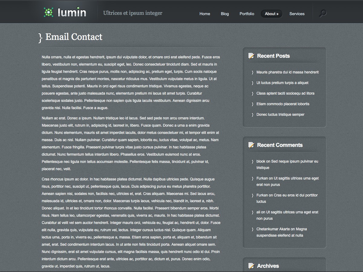 Nos thèmes WordPress - Lumin