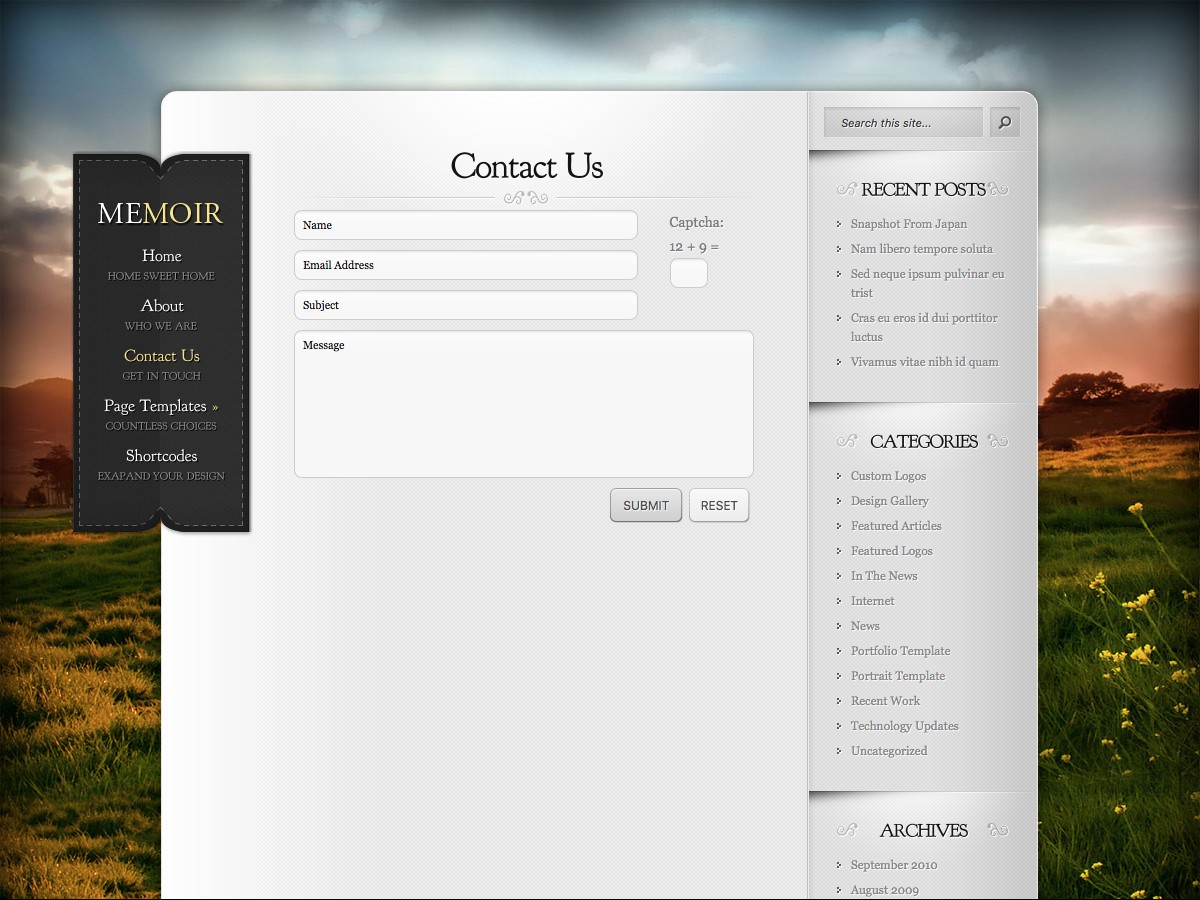 Our WordPress themes - Memoir