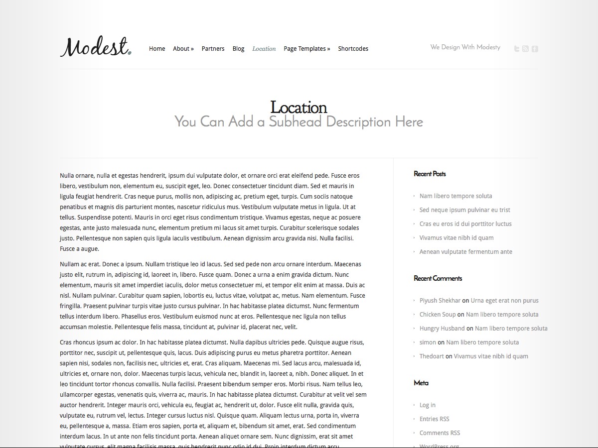 Unsere WordPress-Themes - Modest
