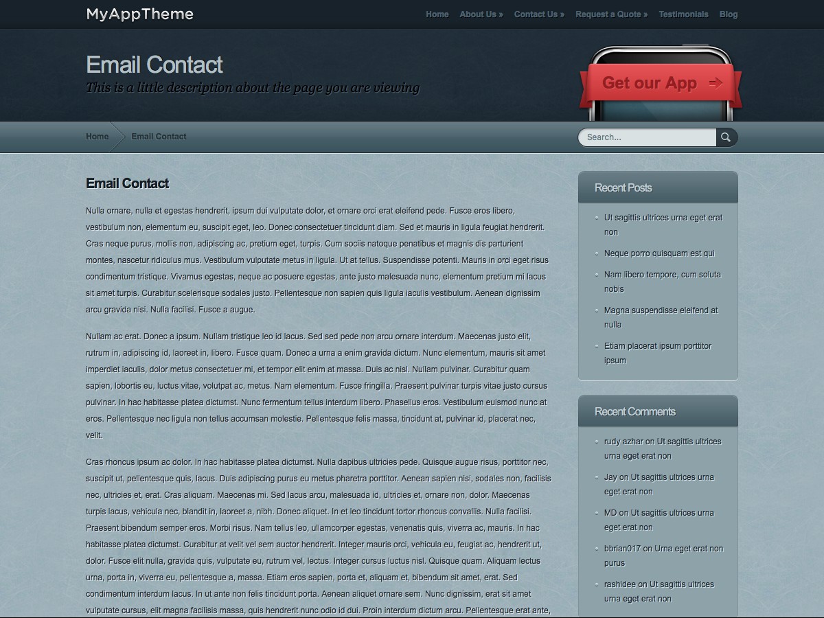 Nos thèmes WordPress - MyApp
