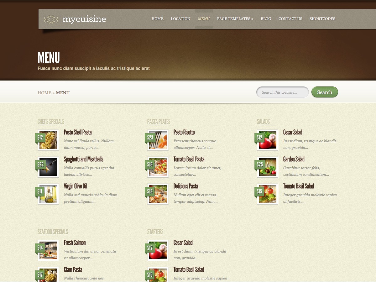 I nostri temi Wordpress - MyCuisine
