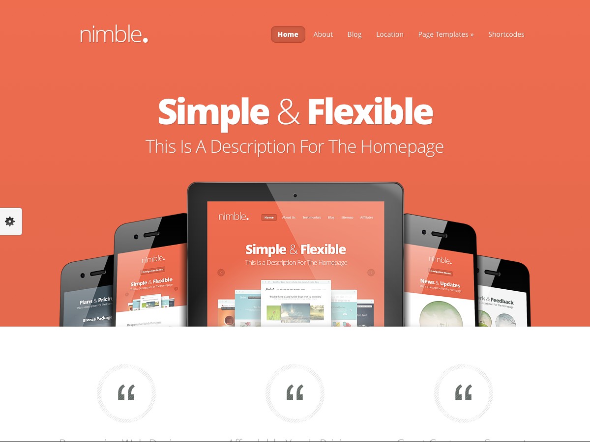 Our WordPress themes - Nimble