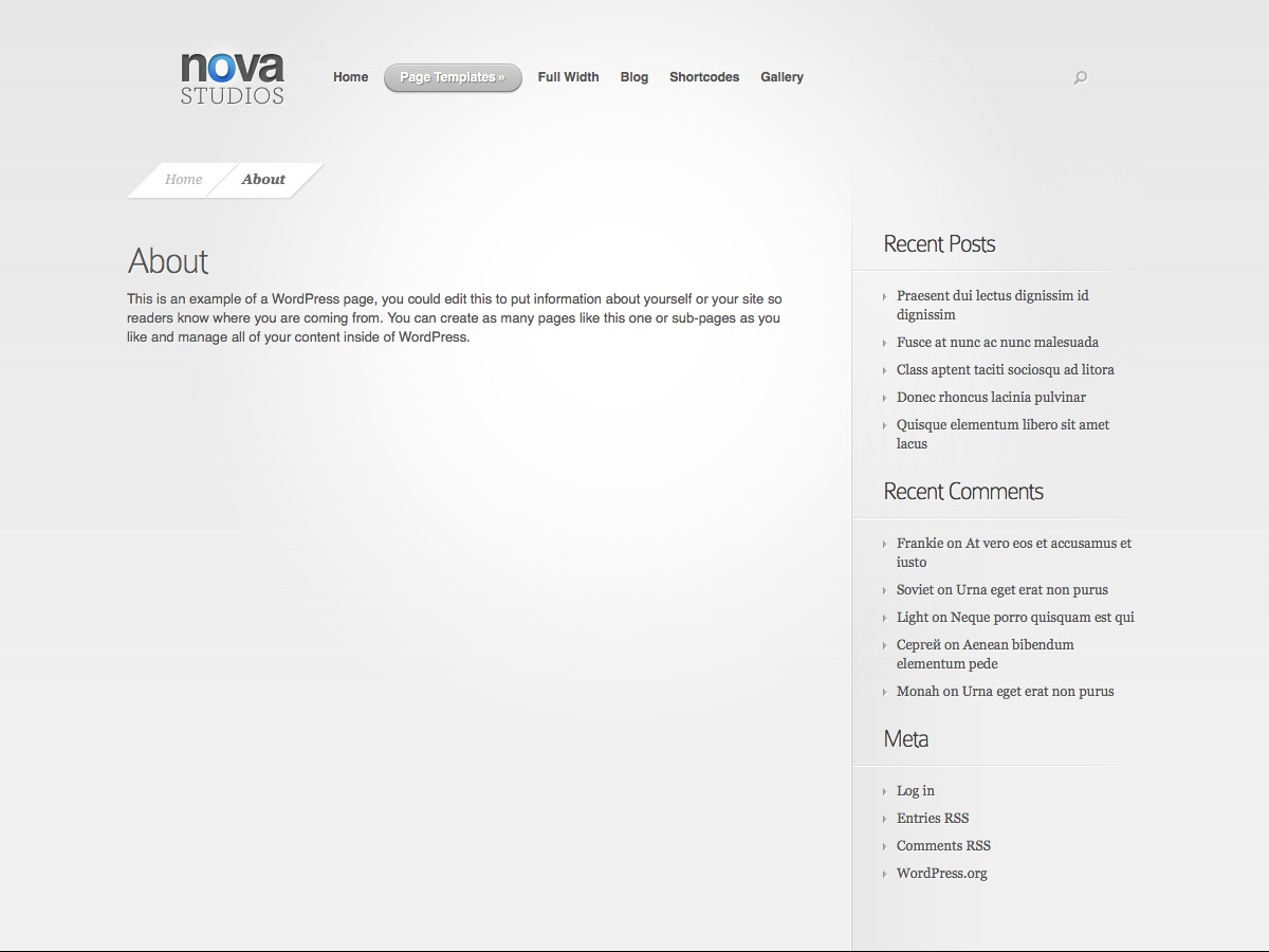 Our WordPress themes - Nova
