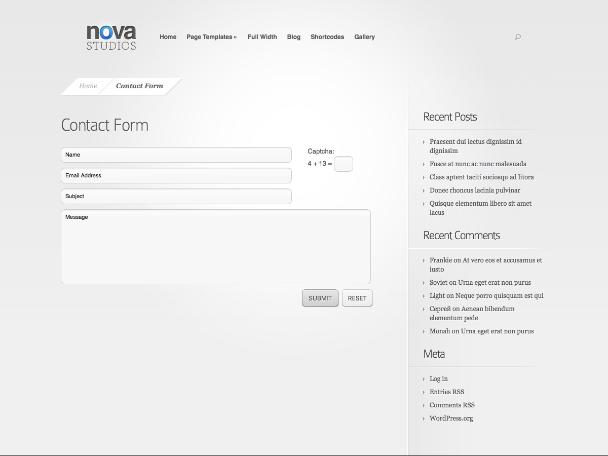 Our WordPress themes - Nova