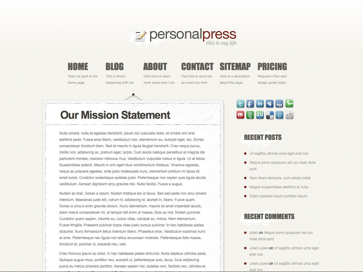I nostri temi Wordpress - PersonalPress