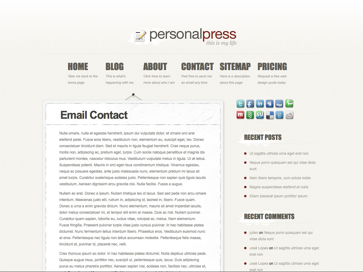 Our WordPress themes - PersonalPress